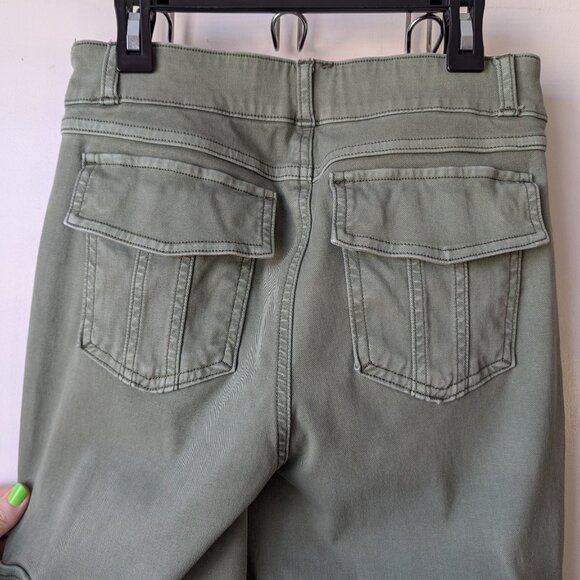 Spanx Army Green Cargo Pants Size Large Tall LT - Picture 6 of 11